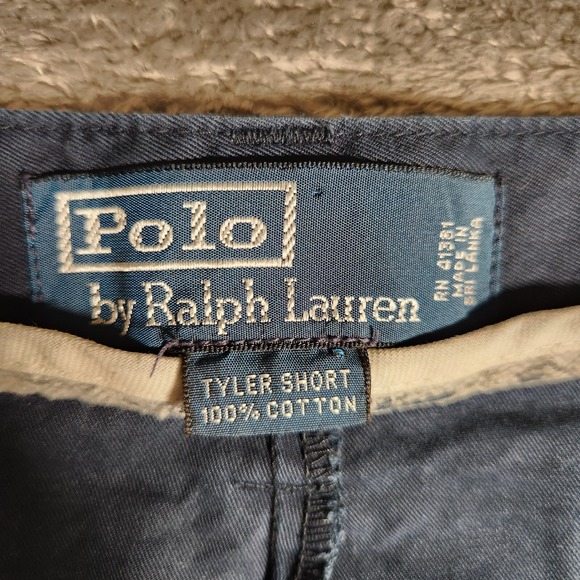 Polo Ralph Lauren Tyler Short Men's 36X9 Blue Chino Pleated Golf Beach - Picture 7 of 15
